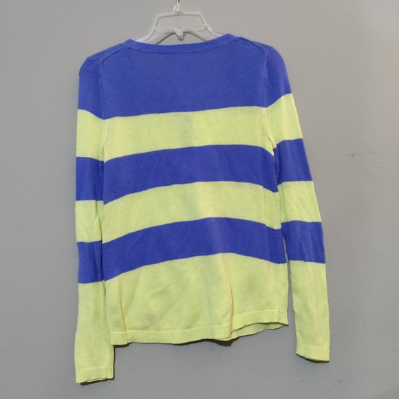 Lilly Pulitzer Womens Yellow Blue Striped Sweater Size Small - Picture 2 of 5